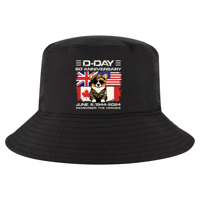 Dday 80th Anniversary Normandy Beachdog D Day Landing Cool Comfort Performance Bucket Hat