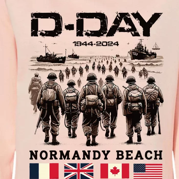 Dday 80th Anniversary Normandy Beach Landing History 1944 Womens California Wash Sweatshirt