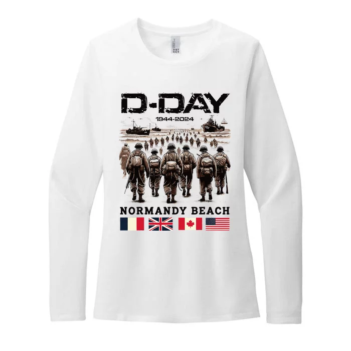 Dday 80th Anniversary Normandy Beach Landing History 1944 Womens CVC Long Sleeve Shirt