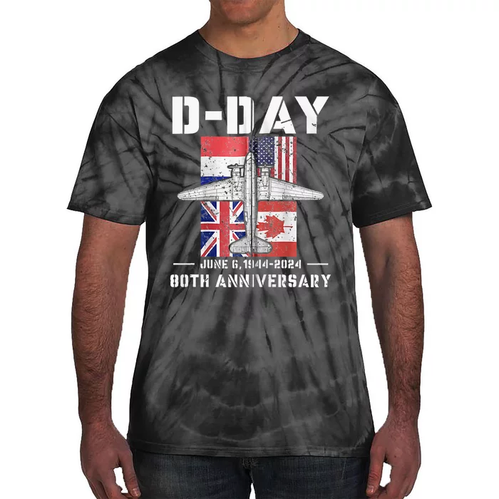 Dday 80th Anniversary Normandy Beach Landing History 1944 Tie-Dye T-Shirt