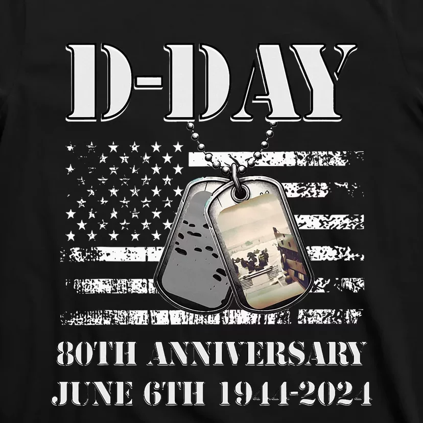 Dday 80th Anniversary June 6th 1944 2024 Normandy Landing T-Shirt