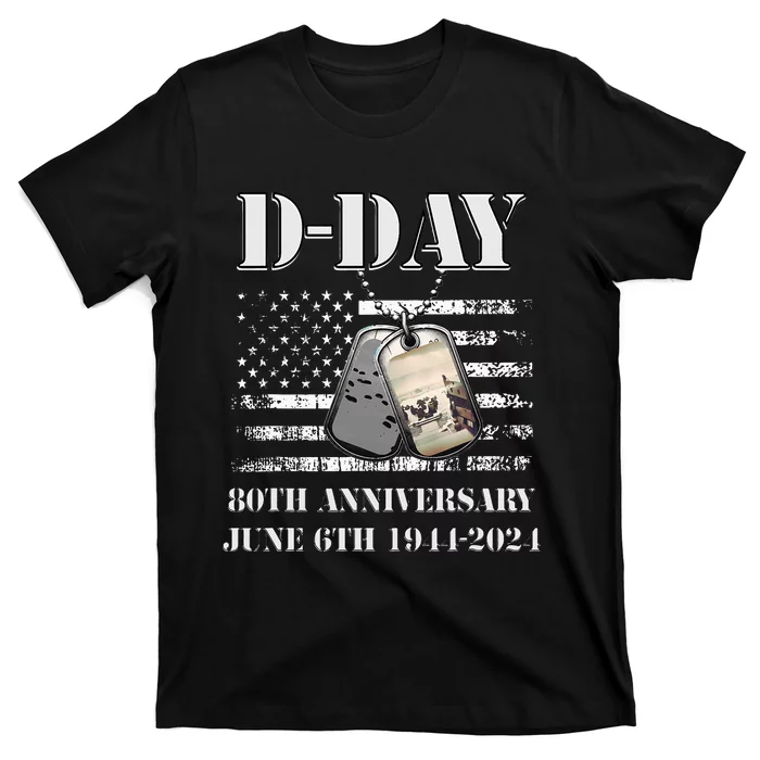 Dday 80th Anniversary June 6th 1944 2024 Normandy Landing T-Shirt