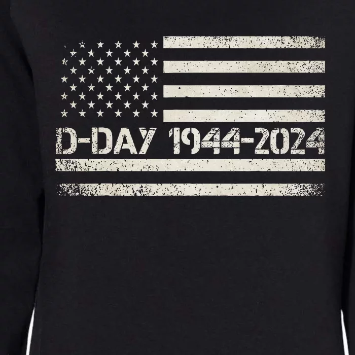 Dday 80th Anniversary 19442024 Normandy Us Flag D Day Womens California Wash Sweatshirt