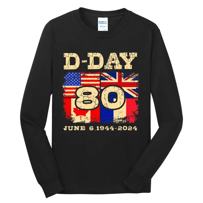 Dday 80th Anniversary Normandy Honoring Those Who Gave All Tall Long Sleeve T-Shirt