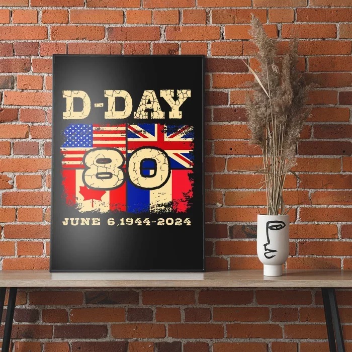 Dday 80th Anniversary Normandy Honoring Those Who Gave All Poster