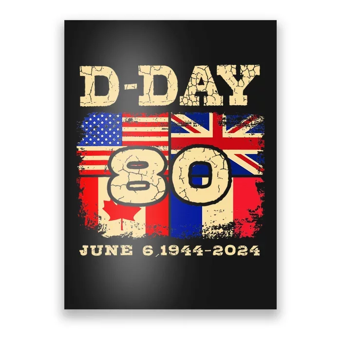 Dday 80th Anniversary Normandy Honoring Those Who Gave All Poster