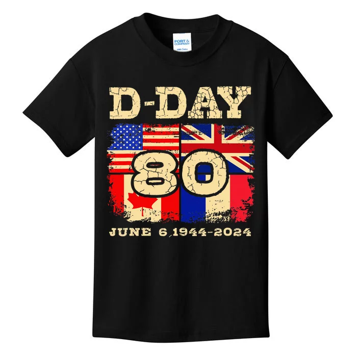 Dday 80th Anniversary Normandy Honoring Those Who Gave All Kids T-Shirt