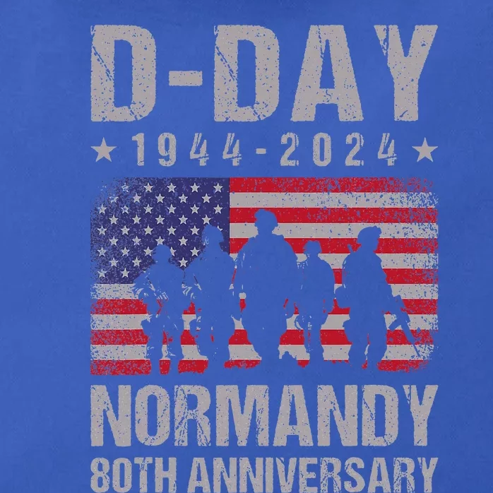 Dday 80th Anniversary 19442024 Normandy Us Flag Zip Tote Bag