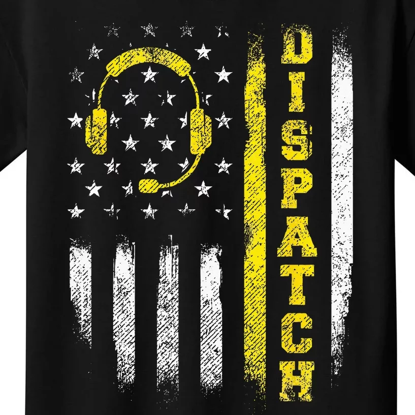 Dispatch 911 Dispatcher First Responder Emergency Call USA Kids T-Shirt