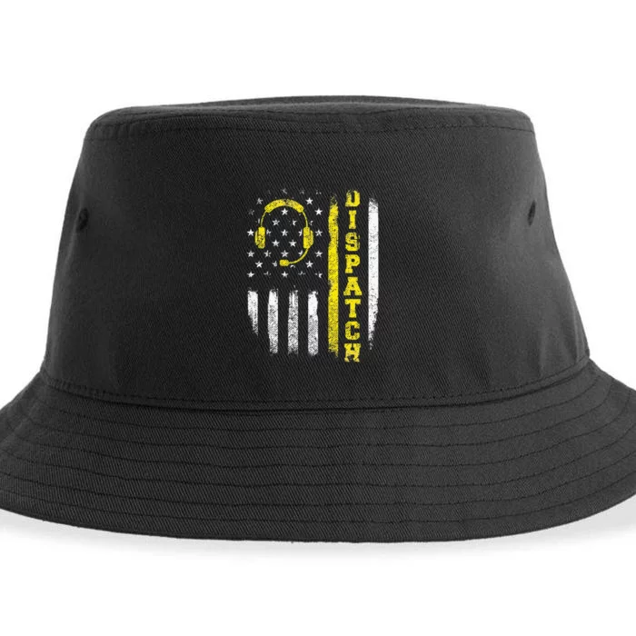 Dispatch 911 Dispatcher First Responder Emergency Call USA Sustainable Bucket Hat