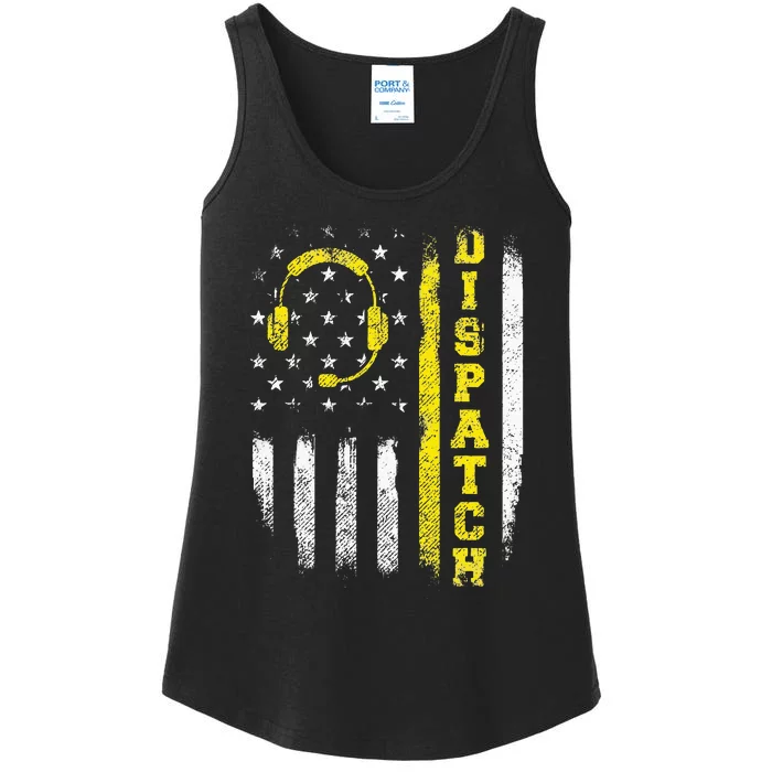 Dispatch 911 Dispatcher First Responder Emergency Call USA Ladies Essential Tank