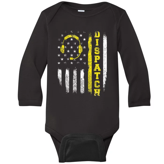 Dispatch 911 Dispatcher First Responder Emergency Call USA Baby Long Sleeve Bodysuit