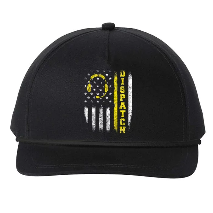 Dispatch 911 Dispatcher First Responder Emergency Call Usa Snapback Five-Panel Rope Hat