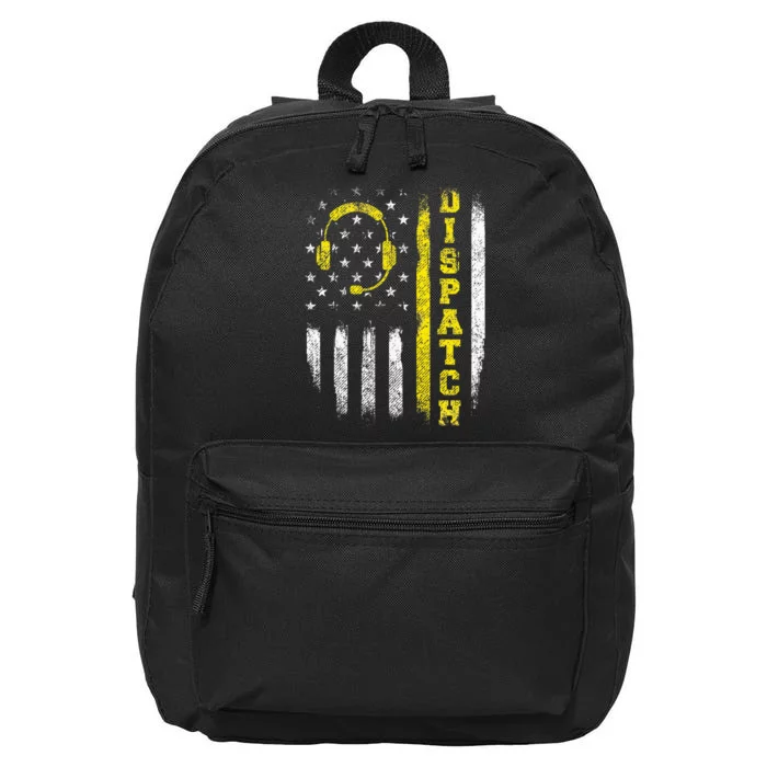 Dispatch 911 Dispatcher First Responder Emergency Call Usa 16 in Basic Backpack