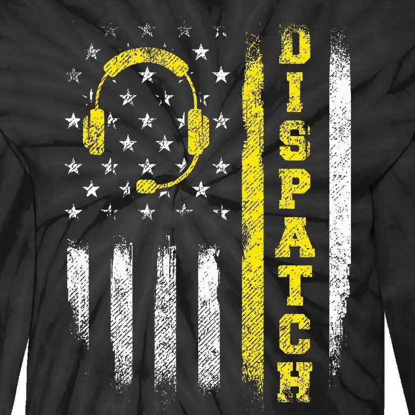 Dispatch 911 Dispatcher First Responder Emergency Tie-Dye Long Sleeve Shirt