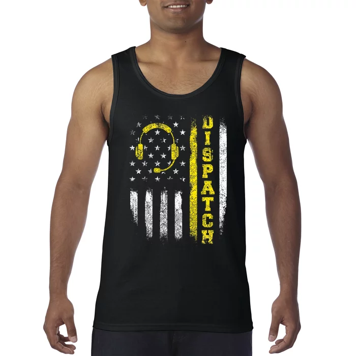 Dispatch 911 Dispatcher First Responder Emergency Tank Top