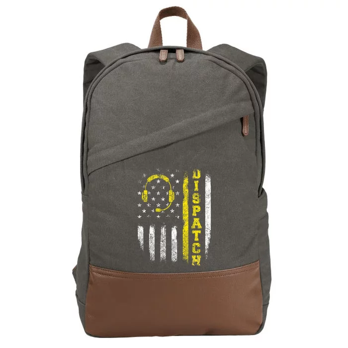 Dispatch 911 Dispatcher First Responder Emergency Cotton Canvas Backpack