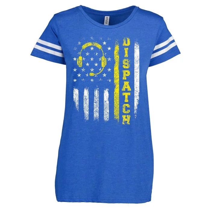 Dispatch 911 Dispatcher First Responder Emergency Enza Ladies Jersey Football T-Shirt