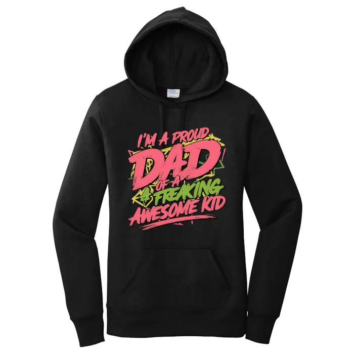 Dad 90s Retro Jokes Funny Fathers Day Party Women's Pullover Hoodie