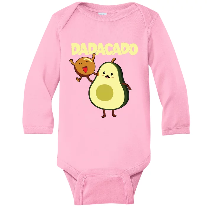 Dadacado Avocado 1st Birthday Dad Daddy Father Dada Baby Long Sleeve Bodysuit