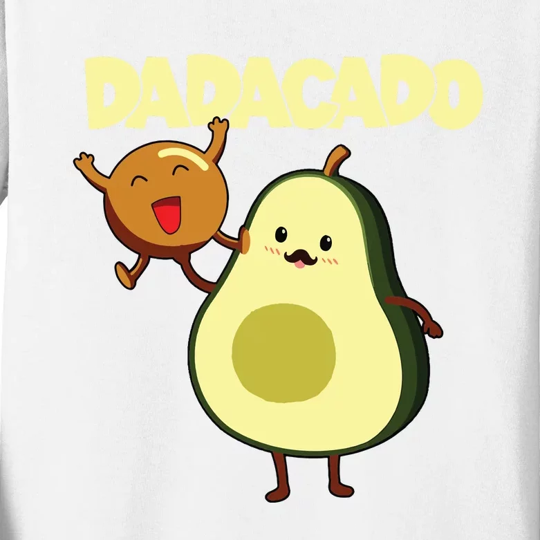 Dadacado Avocado 1st Birthday Dad Daddy Father Dada Kids Long Sleeve Shirt