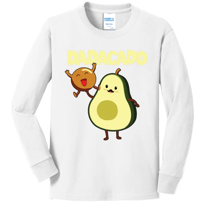 Dadacado Avocado 1st Birthday Dad Daddy Father Dada Kids Long Sleeve Shirt