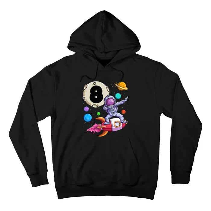 Dabbing Astronaut 8 Yrs Old Birthday Space Hoodie