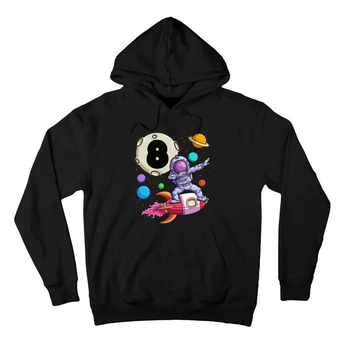 Dabbing Astronaut 8 Yrs Old Birthday Space Tall Hoodie