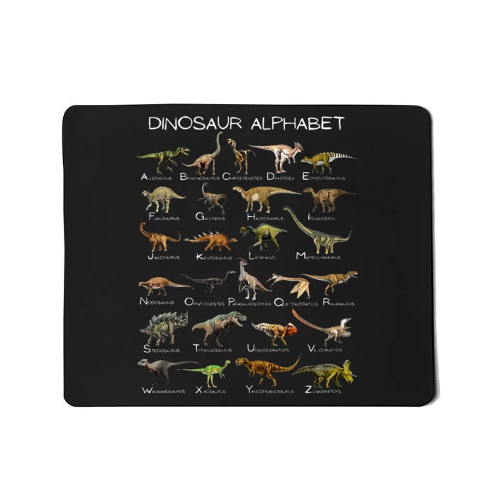 Dinosaur Alphabet ABC Dino Paleontology Educational Mousepad