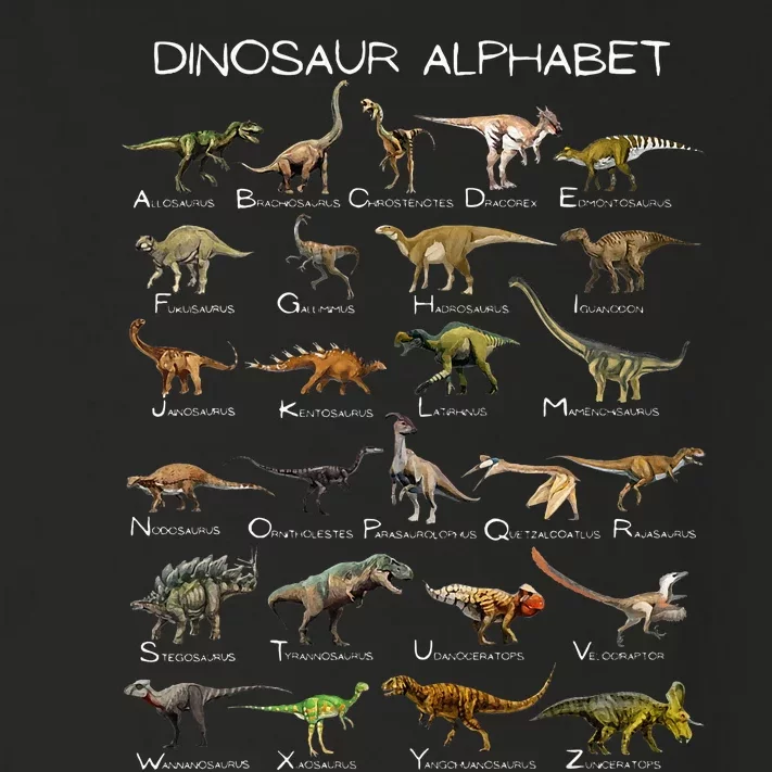 Dinosaur Alphabet ABC Dino Paleontology Educational Toddler Long Sleeve Shirt