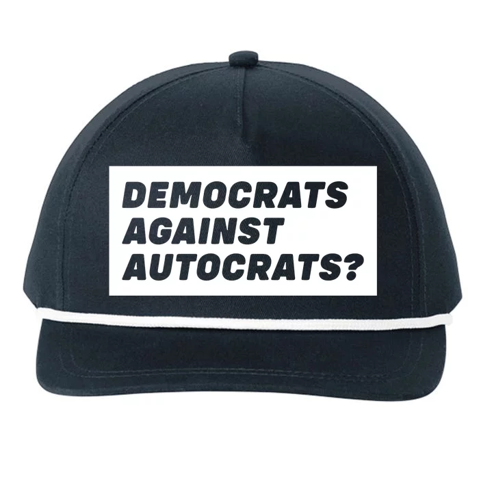 Democrats Against Autocrats Snapback Five-Panel Rope Hat