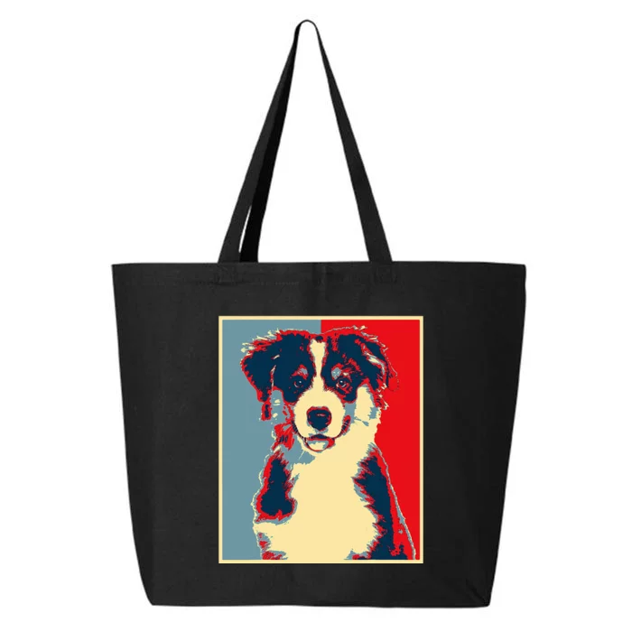 Dog Artwork Aussie Vintage Silhouette Australian Shepherd 25L Jumbo Tote