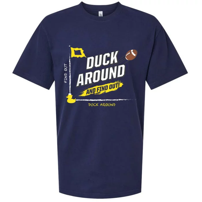 Duck Around And Find Out Football Fans Sueded Cloud Jersey T-Shirt