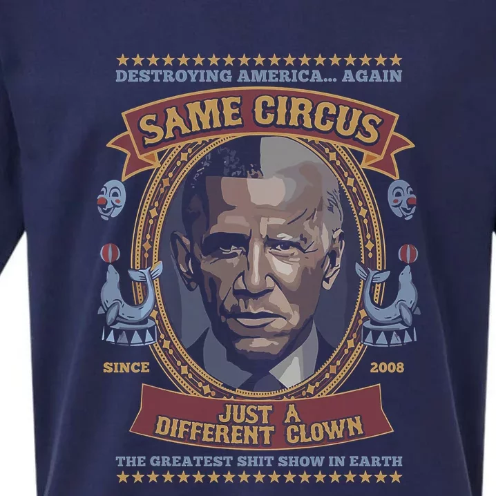 Destroying America Again Same Circus Just A Different Clown Sueded Cloud Jersey T-Shirt