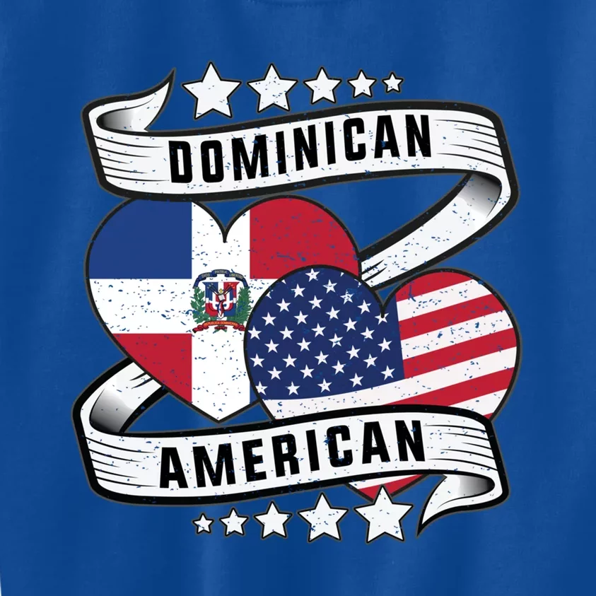 Dominican And American Meaningful Gift Half American Half Dominican Gift Kids Sweatshirt