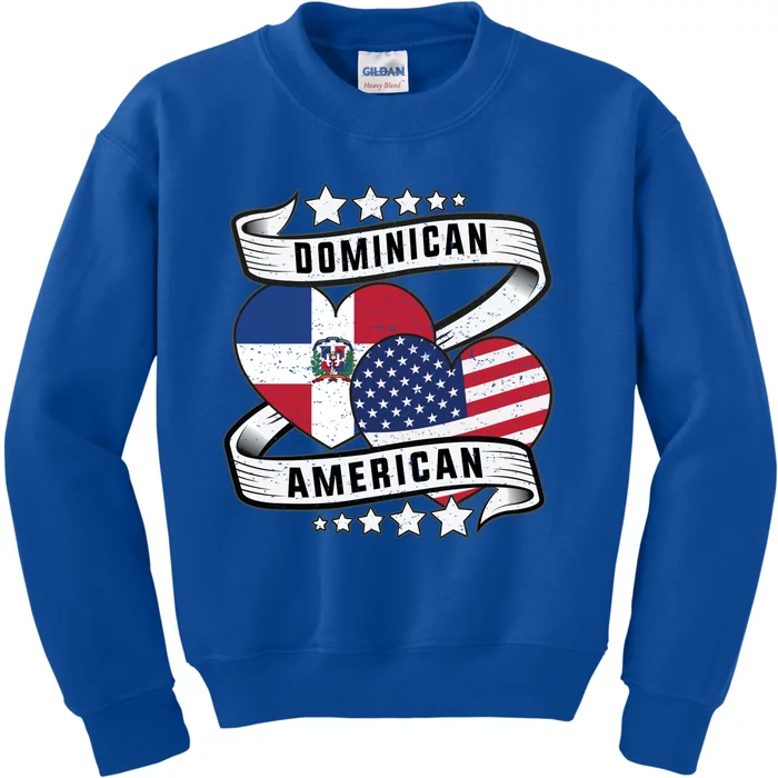 Dominican And American Meaningful Gift Half American Half Dominican Gift Kids Sweatshirt