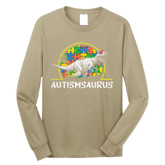 Dinosaur Autism Awareness Gifts For Cute TRex Saurus Long Sleeve Shirt