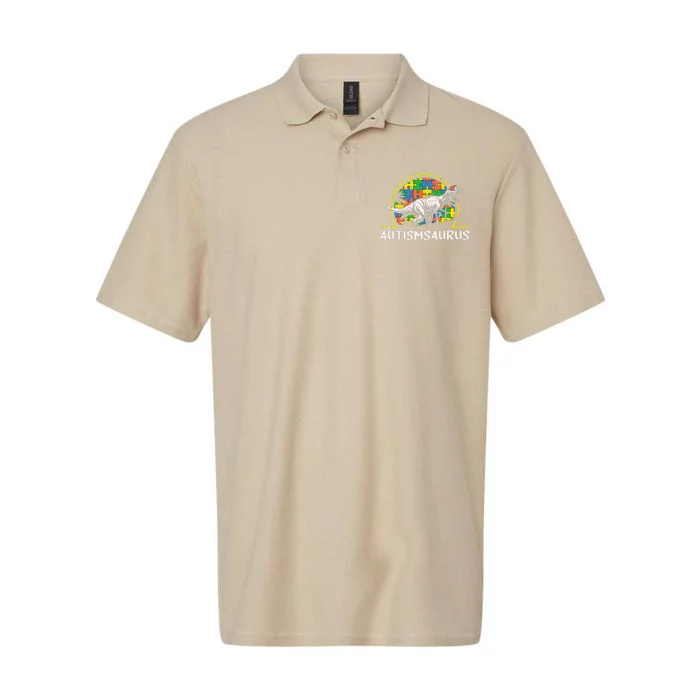 Dinosaur Autism Awareness Gifts For Cute TRex Saurus Softstyle Adult Sport Polo