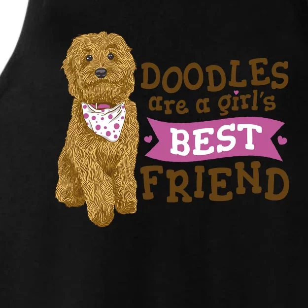 Doodles Are A Girls Best Friend Ladies Tri-Blend Wicking Tank