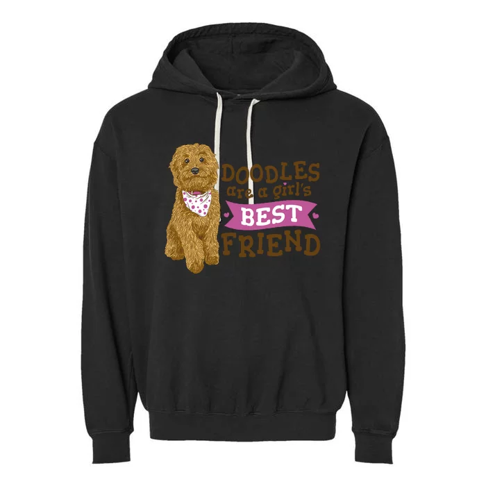 Doodles Are A Girls Best Friend Garment-Dyed Fleece Hoodie