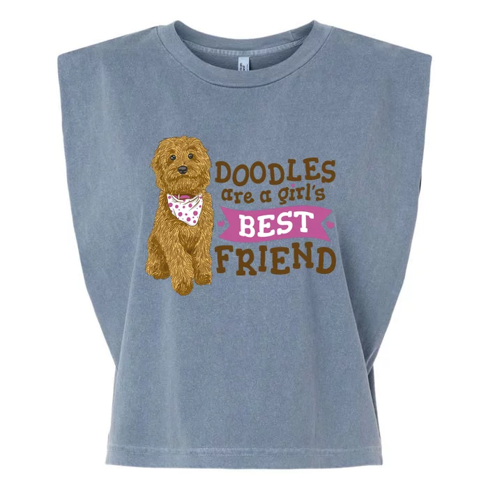 Doodles Are A Girls Best Friend Garment-Dyed Women's Muscle Tee