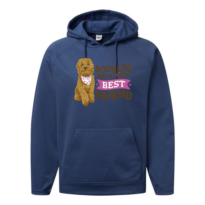 Doodles Are A Girls Best Friend Performance Fleece Hoodie