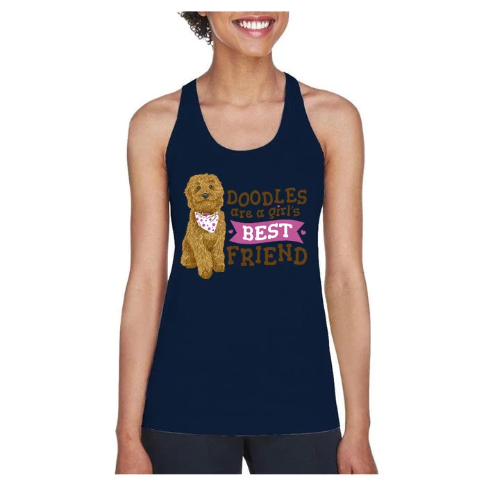 Doodles Are A Girls Best Friend Women's Racerback Tank