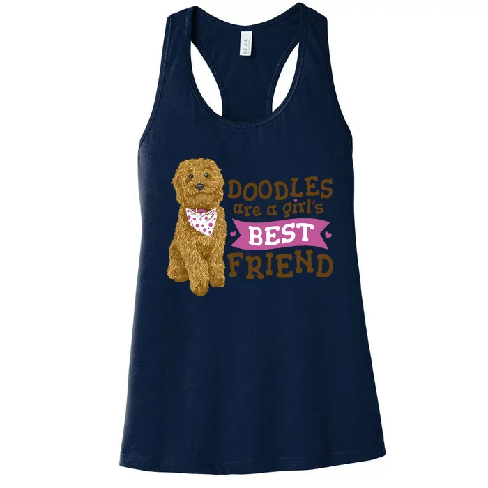 Doodles Are A Girls Best Friend Women's Racerback Tank