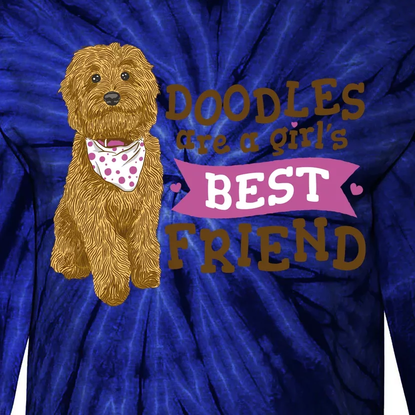 Doodles Are A Girls Best Friend Tie-Dye Long Sleeve Shirt