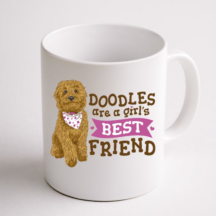 Doodles Are A Girls Best Friend Front & Back Coffee Mug