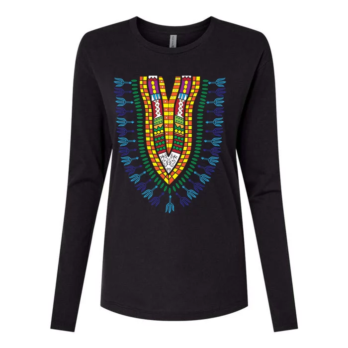 Dashiki African American Black Culture Dna Style Ideal Gift Womens Cotton Relaxed Long Sleeve T-Shirt