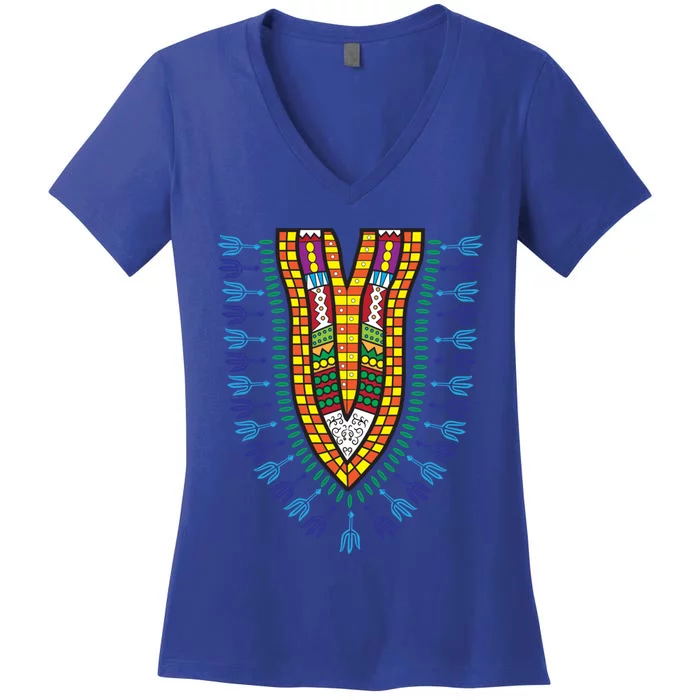 Dashiki African American Black Culture Dna Style Ideal Gift Women's V-Neck T-Shirt