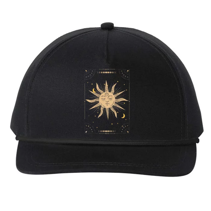 Dark Academia Aesthetic Light Academia Sun And Moon Tarot Snapback Five-Panel Rope Hat