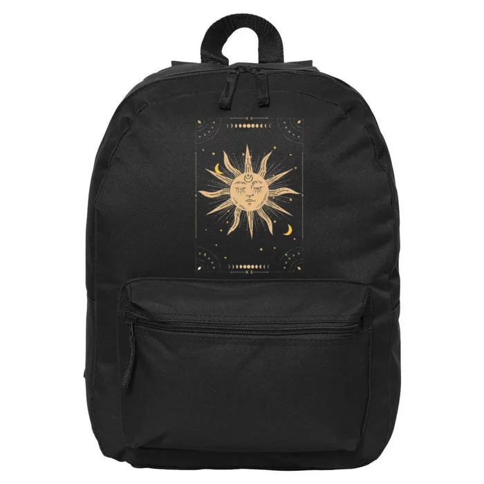 Dark Academia Aesthetic Light Academia Sun And Moon Tarot 16 in Basic Backpack